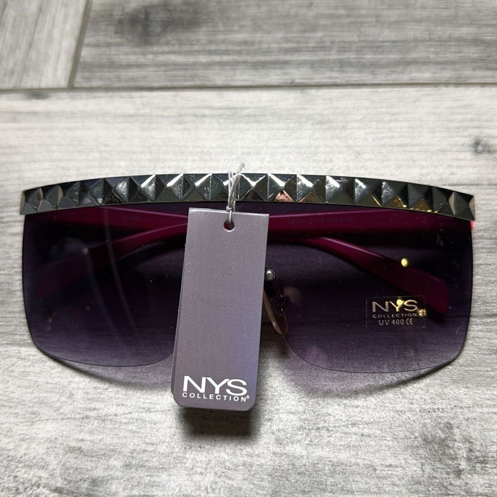 NYS Colllection Womens Studded UV Blocking Eyeglasses Pink NWT